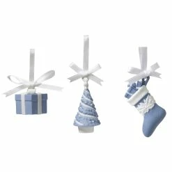 Wedgwood China Wedgwood Festive Charm Ornaments, Set Of 3