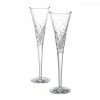 Waterford Crystal, Wishes Happy Celebrations Flutes, Pair