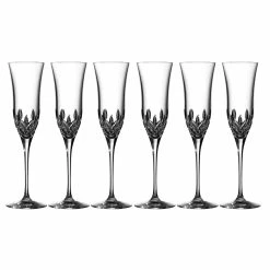 Waterford Crystal, Lismore Essence Crystal Flute, Boxed Set Of 6