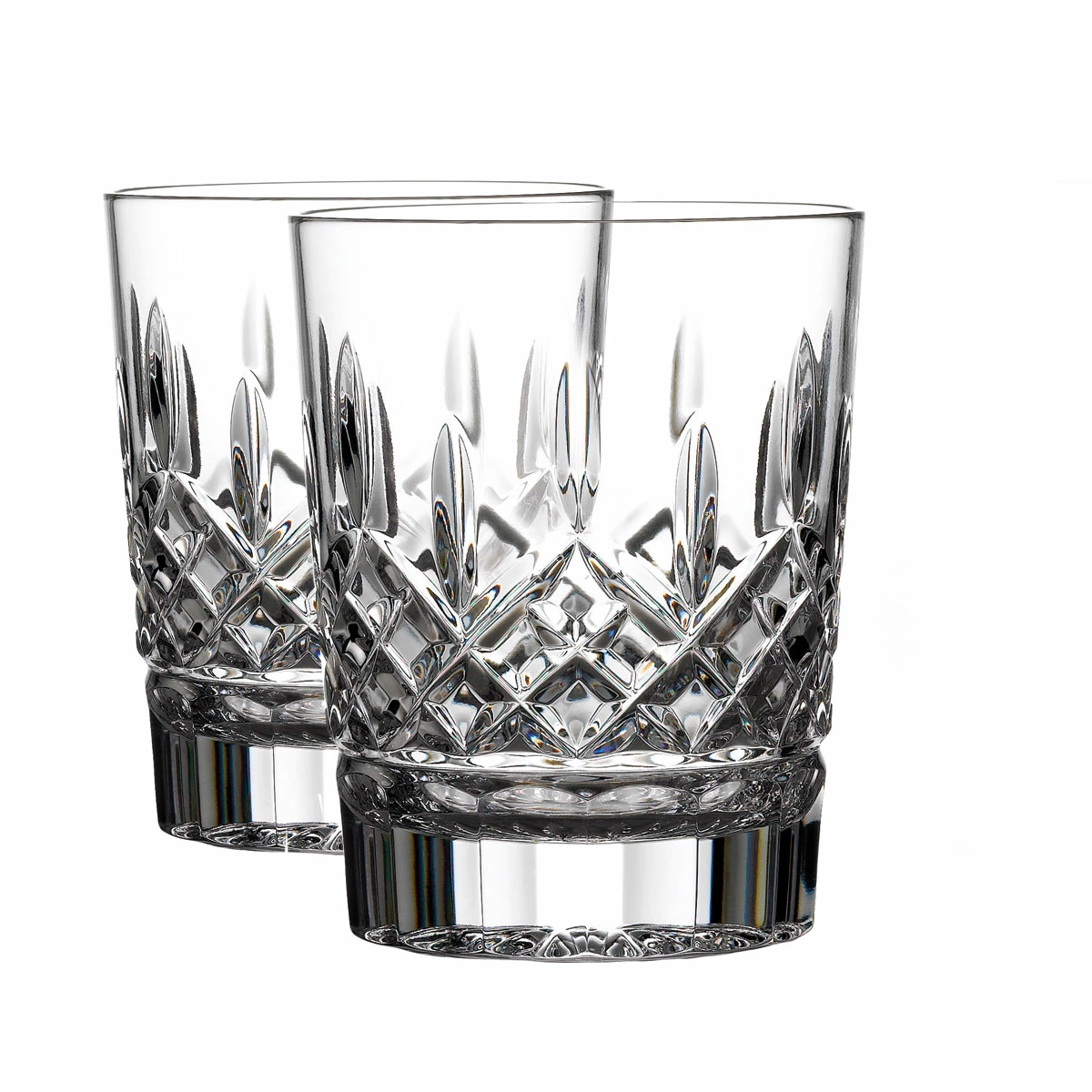 Waterford Crystal Lismore 12 Oz Double Old Fashion DOF Tumbler Glasses, Pair 1 Waterford Crystal Lismore 12 Oz Double Old Fashion DOF Tumbler Glasses, Pair
