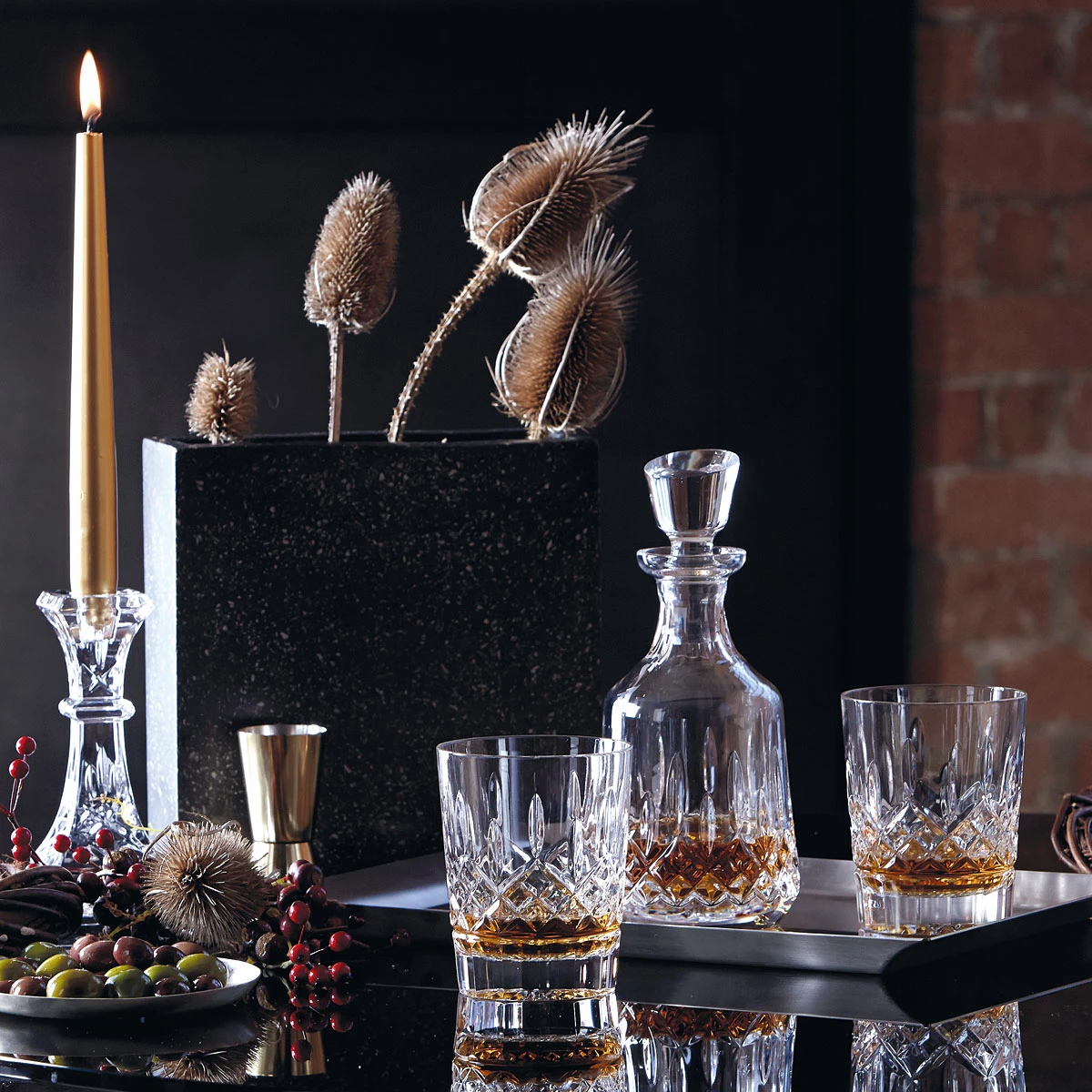 Waterford Crystal Lismore 12 Oz Double Old Fashion DOF Tumbler Glasses, Pair 3 Waterford Crystal Lismore 12 Oz Double Old Fashion DOF Tumbler Glasses, Pair - Image 3