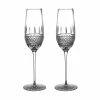 Waterford Crystal Waterford Mastercraft Irish Lace Flute Pair