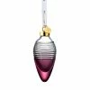 Waterford Crystal Lismore Drop Ornament Love Cranberry