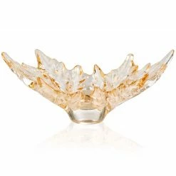Lalique Champs Elysees 10" Bowl, Gold Luster