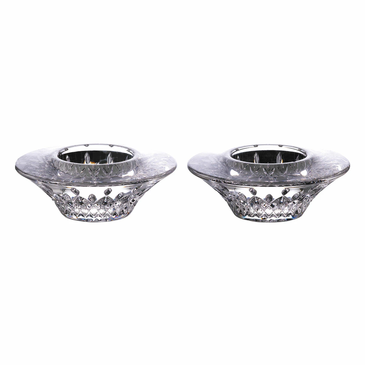 Waterford Crystal Lismore 4" Votive Pair 1 Waterford Crystal Lismore 4" Votive Pair