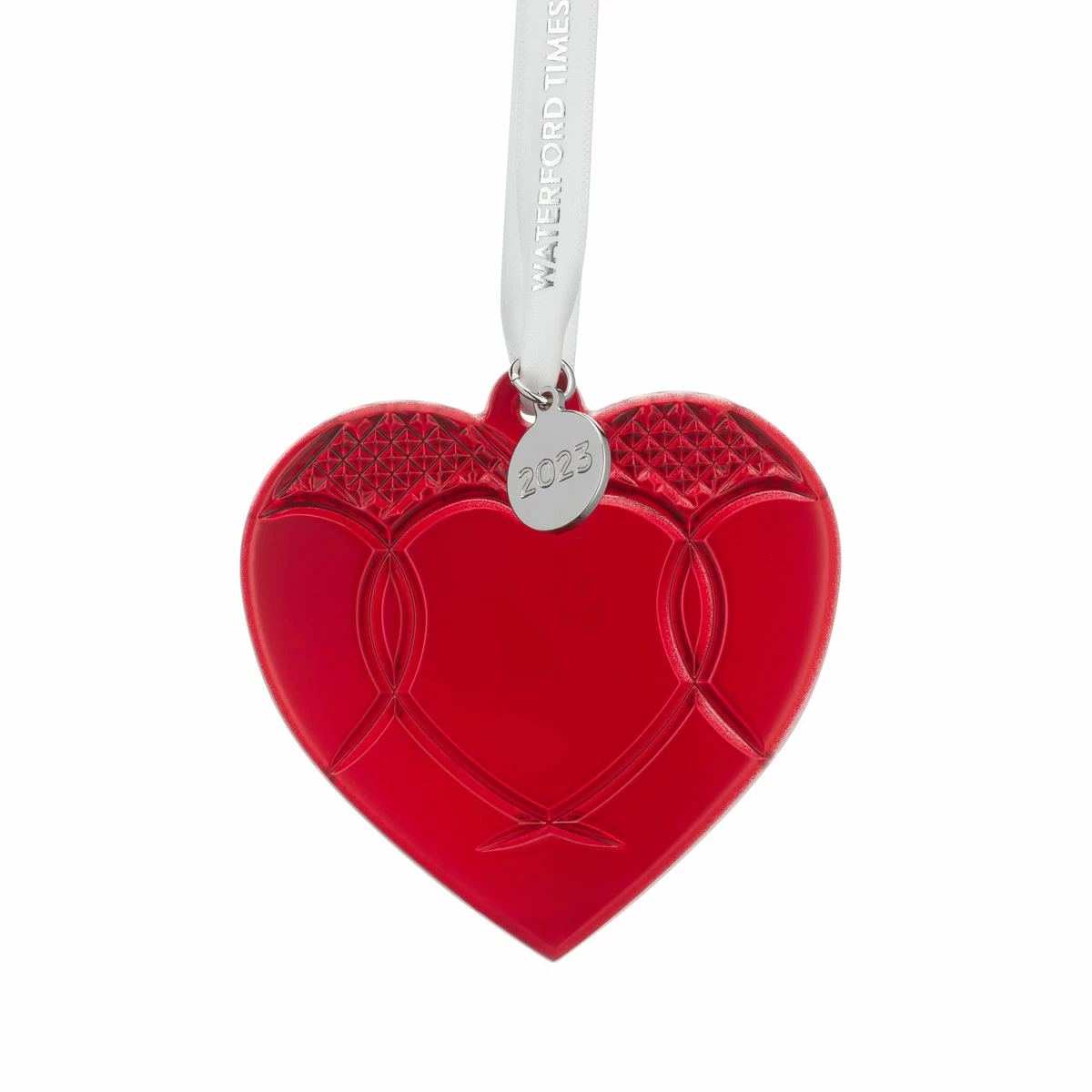 Waterford Crystal Waterford 2023 Gift Of Love Dated Red Heart Ornament 1 Waterford Crystal Waterford 2023 Gift Of Love Dated Red Heart Ornament