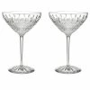 Waterford Crystal Waterford Mastercraft Irish Lace Martini Cocktail Pair