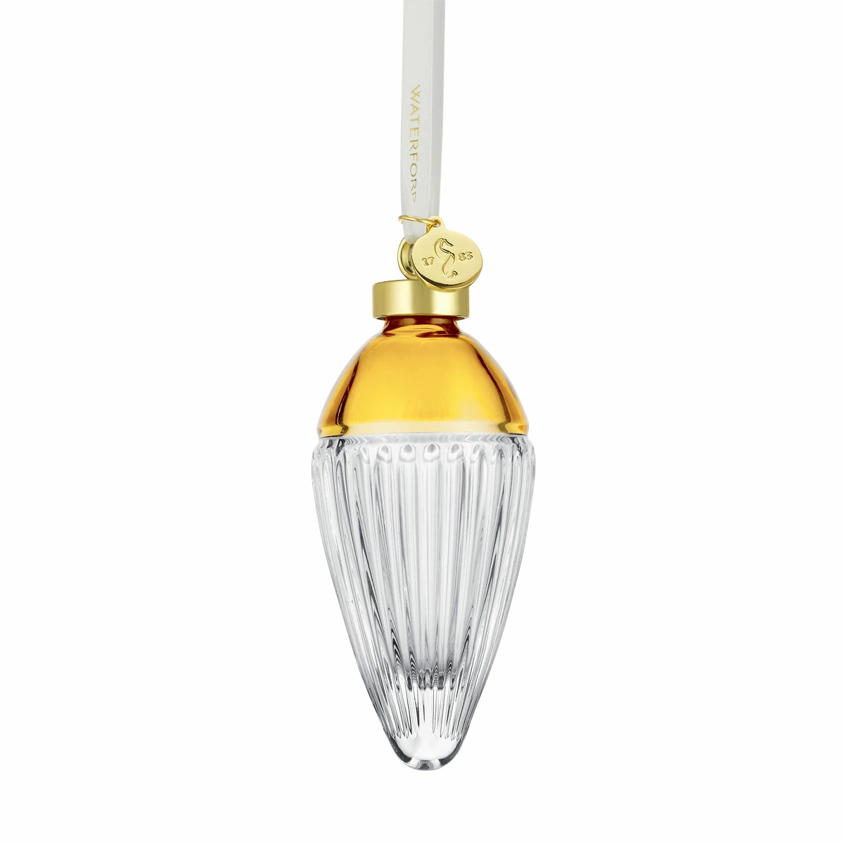 Waterford Crystal Faith Drop Bauble Amber Ornament 1 Waterford Crystal Faith Drop Bauble Amber Ornament
