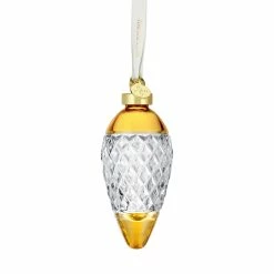 Waterford Crystal Hope Drop Bauble Amber Ornament