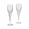 Wedgwood China Wedgwood Vera Wang Diamond Mosaic Champagne Flute Pair
