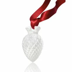 Lalique Pine Cone Ornament, Clear