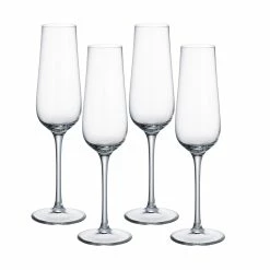 Villeroy And Boch Purismo Special Champagne Flute, Set Of Four