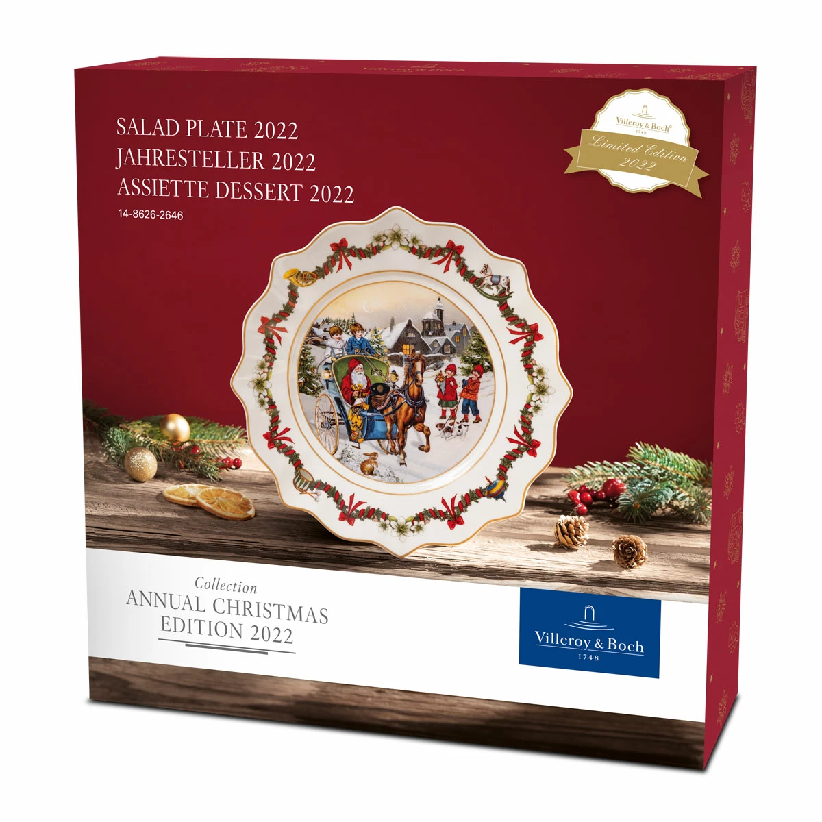 Villeroy And Boch 2022 Annual Christmas Edition Salad Plate, Single 3 Villeroy And Boch 2022 Annual Christmas Edition Salad Plate, Single - Image 3