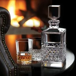 Cashs Crystal Cashs Ireland, Cooper Square Whiskey Decanter -Home Kitchen Shop 16212C a3