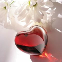 Baccarat Crystal, Puffed Cupid Heart, Ruby -Home Kitchen Shop 1761585B a3