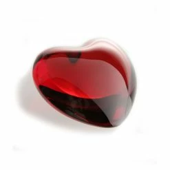 Baccarat Crystal, Puffed Cupid Heart, Ruby -Home Kitchen Shop 1761585B bacc puffed redheart1200