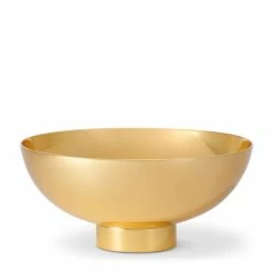 Aerin Sintra Footed Bowl, Medium, Gold