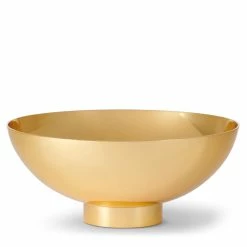 Aerin 9" Sintra Footed Bowl, Gold