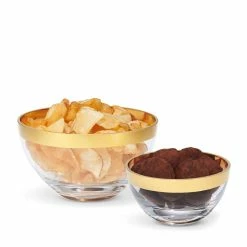 Aerin Gabriel Small Crystal Bowl, Clear, Gold -Home Kitchen Shop 20220042AE a3
