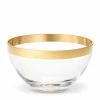 Aerin Gabriel Large Crystal Bowl, Clear, Gold