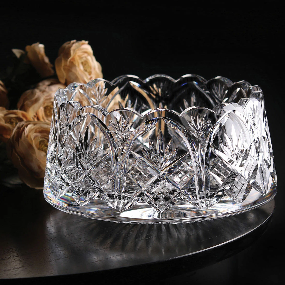 Cashs Crystal Cashs Ireland, Art Collection, Cathedral 9" Crystal Bowl 2 Cashs Crystal Cashs Ireland, Art Collection, Cathedral 9" Crystal Bowl - Image 2