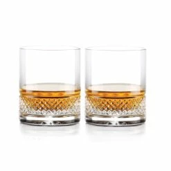 Cashs Crystal Cashs Ireland Cooper Straight Sided Bourbon 9oz. OF Glass, 1+1 Free