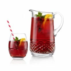 Cashs Crystal Cashs Ireland Cooper Stemless Red Wine Glasses, 1+1 Free -Home Kitchen Shop 24355C a3