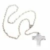 Cashs Crystal Cashs Ireland, Rosary Pearl Beads With St. Patrick's Crystal Cross