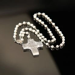 Cashs Crystal Cashs Ireland, Rosary Pearl Beads With St. Patrick's Crystal Cross -Home Kitchen Shop 24641C a5