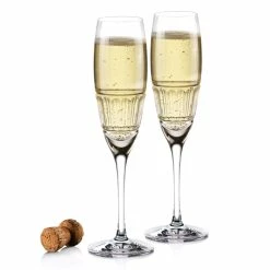 Cashs Crystal Cashs Ireland Dunloe Champagne Toasting Flutes, Pair
