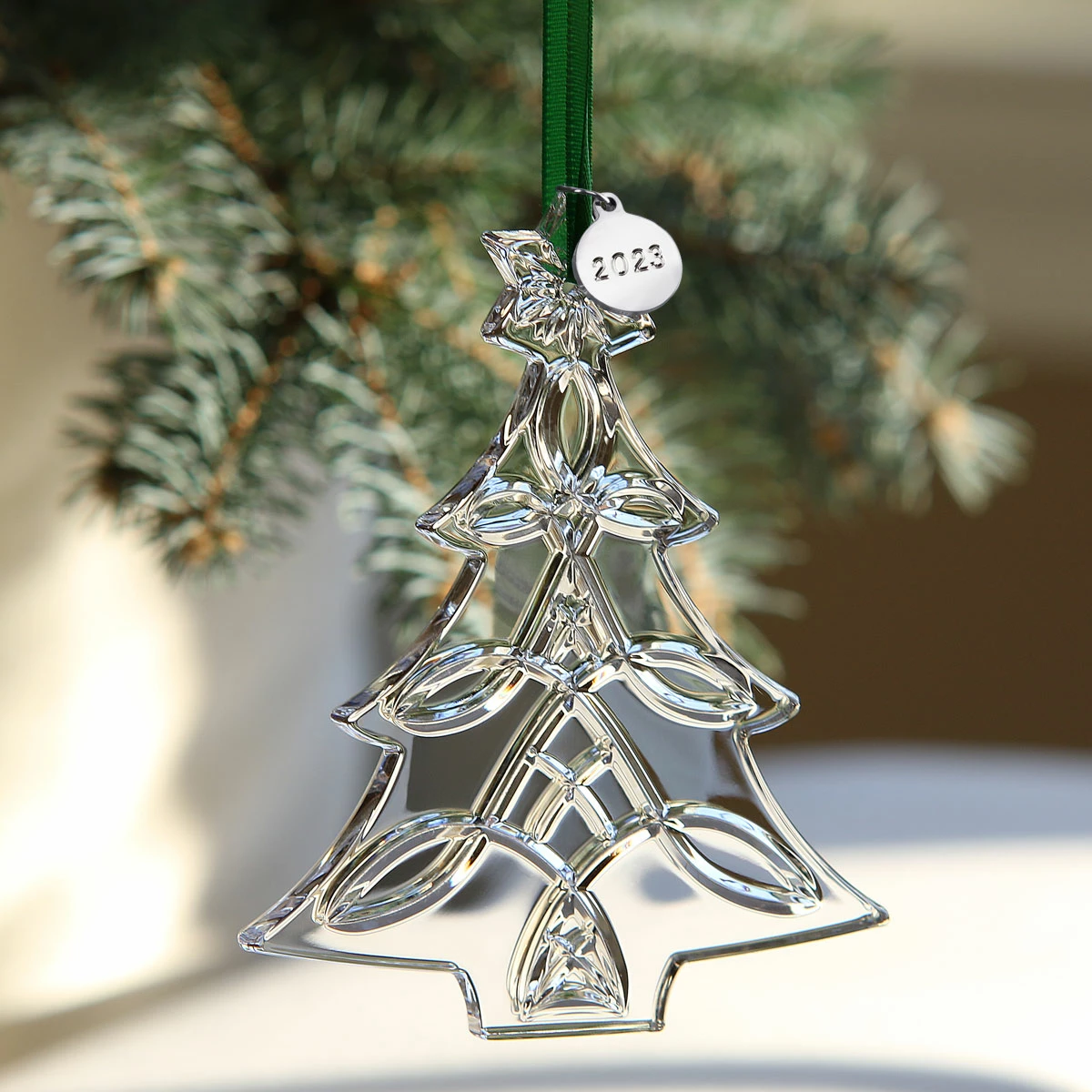 Cashs Crystal Cashs Ireland, 2023 Celtic Christmas Tree Dated Ornament 2 Cashs Crystal Cashs Ireland, 2023 Celtic Christmas Tree Dated Ornament - Image 2