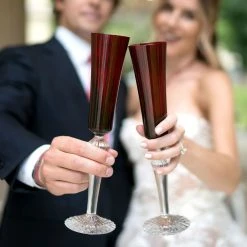 Baccarat Crystal, Mille Nuits Flutissimo Crystal Flutes, Red, Pair 7 Baccarat Crystal, Mille Nuits Flutissimo Crystal Flutes, Red, Pair -Home Kitchen Shop 2810596B a2