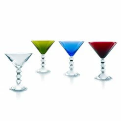 Baccarat Crystal, Vega Martini Glasses Color Set Of 4
