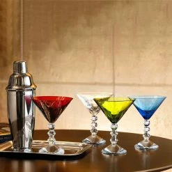 Baccarat Crystal, Vega Martini Glasses Color Set Of 4 -Home Kitchen Shop 2810828B vega verres ambiance a1