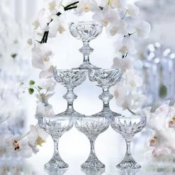 Baccarat Crystal, Massena Champagne Coupe, Pair -Home Kitchen Shop 2811796B massena coupes ambiance1200