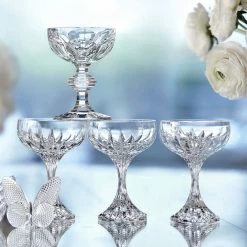 Baccarat Crystal, Massena Champagne Coupe, Pair -Home Kitchen Shop 2811796B massena coupes ambiance 21200