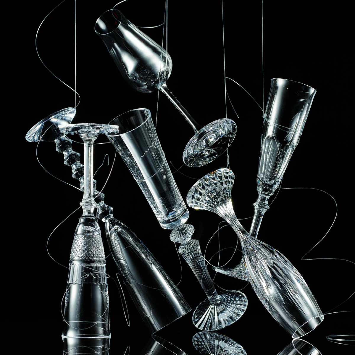 Baccarat Crystal, Massena Champagne Flutes, Pair 7 Baccarat Crystal, Massena Champagne Flutes, Pair - Image 7