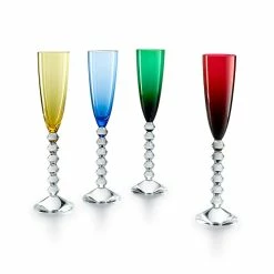 Baccarat Crystal Baccarat Vega Flutissimo Toasting Flutes Set Of Four