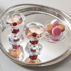 Baccarat Crystal Baccarat Harcourt Champagne, Cocktail Coupe Red Knob Glasses, Pair -Home Kitchen Shop 2814393B a5