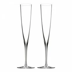 Waterford Crystal, Elegance Trumpet Champagne Toasting Flutes, Pair