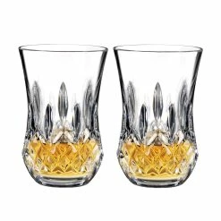 Waterford Crystal Lismore Flared Sipping Whiskey Tumbler, Pair