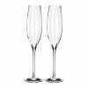 Waterford Crystal Elegance Optic Classic Champagne Toasting Flutes, Pair
