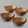 Nambe Mills, Inc. Nambe 8 1/2" Wood Butterfly Individual Salad Bowls, Set Of 4