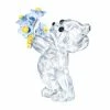 Swarovski Crystal Kris Bear With Forget-Me-Nots
