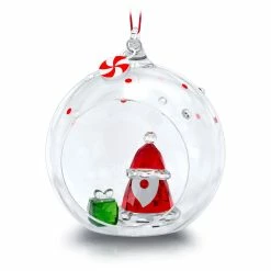 Swarovski Crystal Swarovski Holiday Cheers Ball Ornament Santa Claus