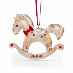 Swarovski Crystal Swarovski Holiday Cheers Gingerbread Rocking Horse Ornament
