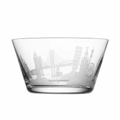 Orrefors Kosta Boda Orrefors Crystal, 5.12" Sweden Cities Crystal Bowl