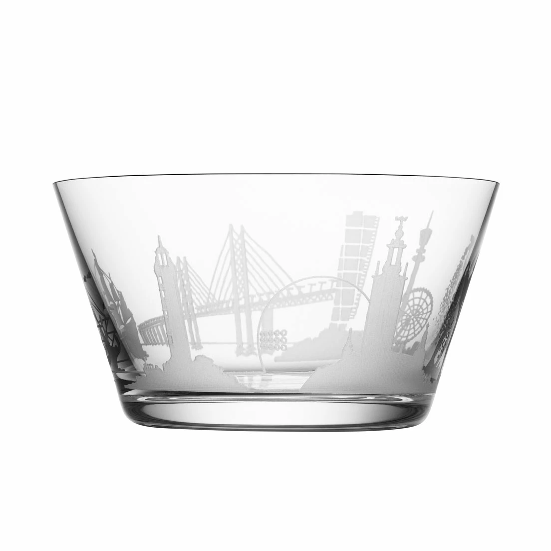 Orrefors Kosta Boda Orrefors Crystal, 5.12" Sweden Cities Crystal Bowl 1 Orrefors Kosta Boda Orrefors Crystal, 5.12" Sweden Cities Crystal Bowl