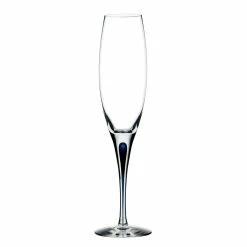 Orrefors Kosta Boda Orrefors Intermezzo Blue Champagne Crystal Flute, Single