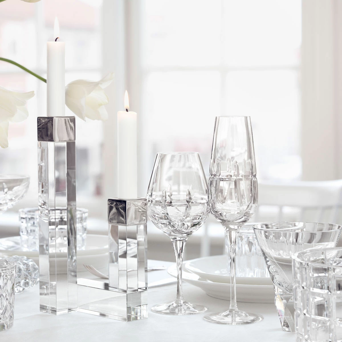 Orrefors Kosta Boda Orrefors Crystal, Legend Checked 6 1/8" Crystal Bowl 1 Orrefors Kosta Boda Orrefors Crystal, Legend Checked 6 1/8" Crystal Bowl